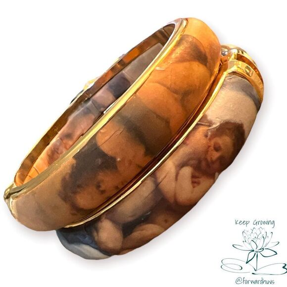 Hand Made Paper Wrapped Fine Art Bracelets x 2 - Picture 4 of 10